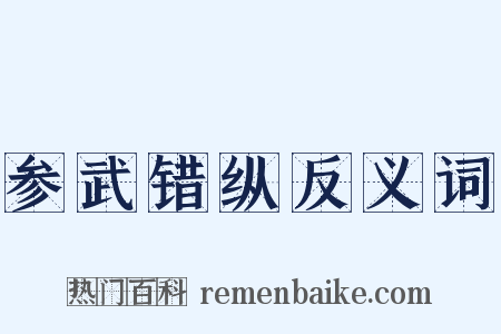 参武错纵反义词是什么意思的图片